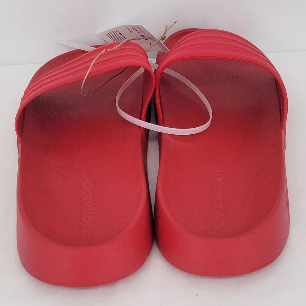 Adidas Racer TR Slide Red Cloudfoam Athletic Sandals Mens 10 Womens 11